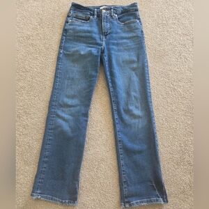 Good American Straight Leg Blue Jeans